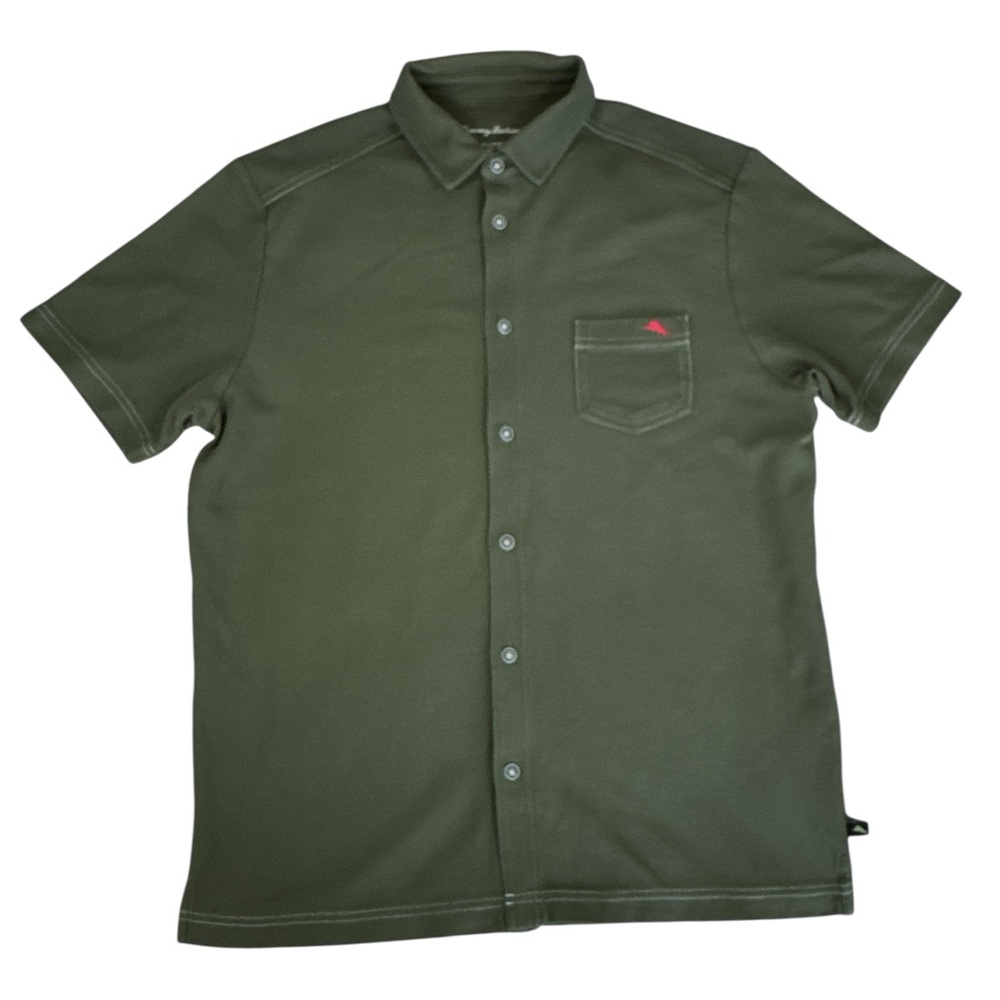 Tommy Bahama IslandZone Supima Cotton Polo Shirt Olive Green Small
